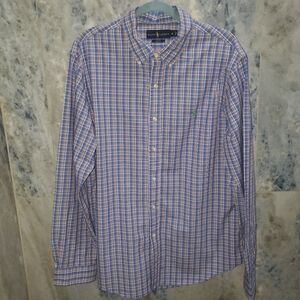 Men's Ralph Lauren Plaid LS Button Front XL